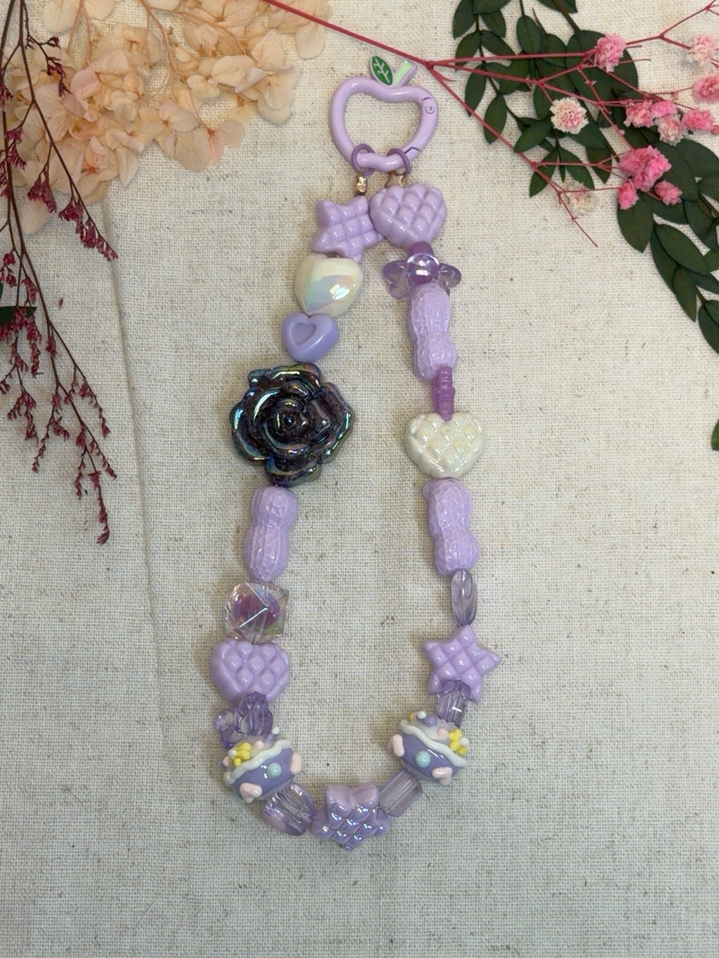 💜 Bijou de téléphone – Collection Perles Acryliques 💜