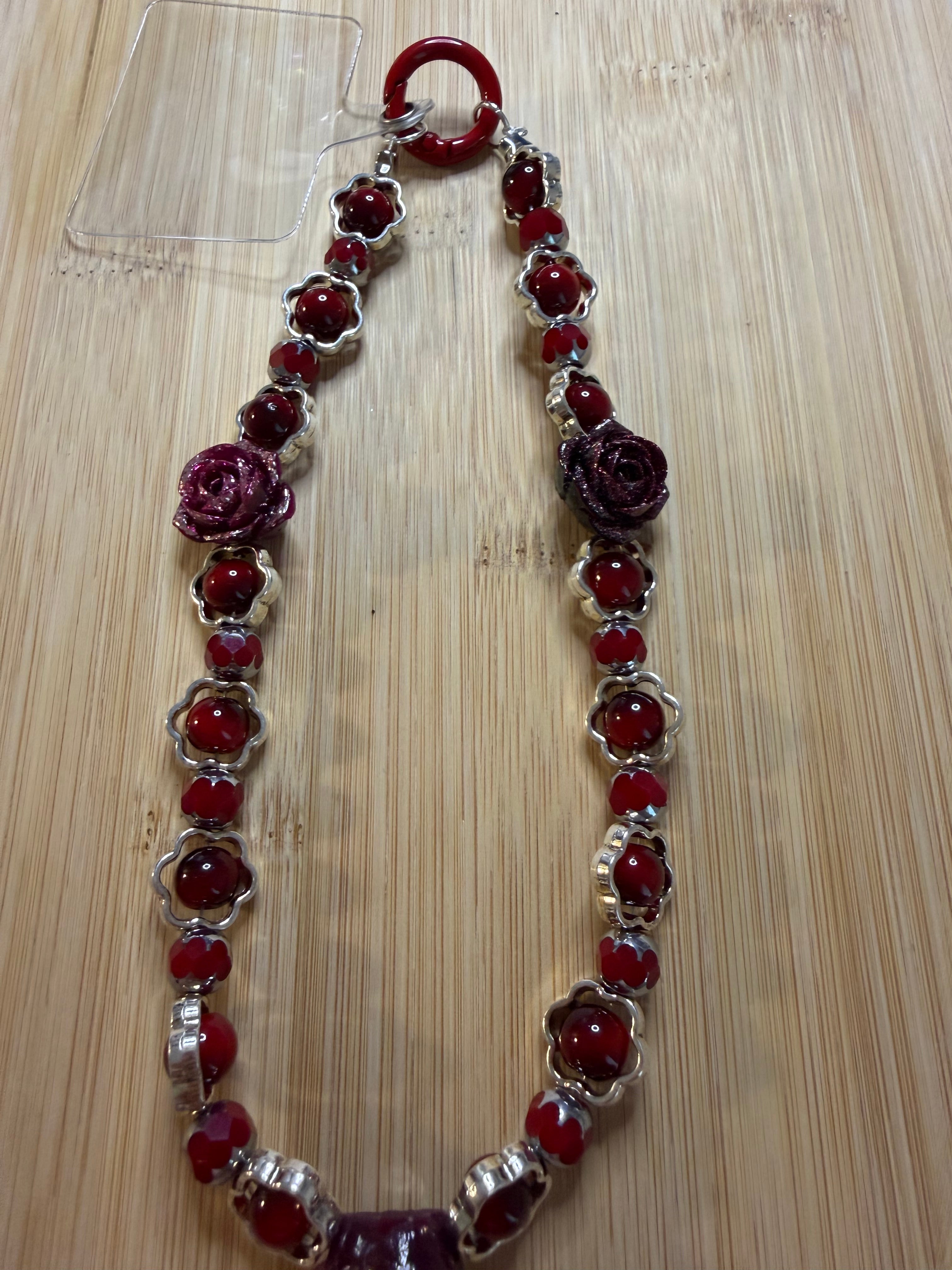 🌹 Bijou de téléphone « Rose Élégante »