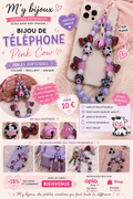 Bijou de téléphone artisanal – Collection “Pink Cow”