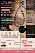 🦋 Bijou de téléphone “Papillon Cosmique” – Édition Phosphorescente