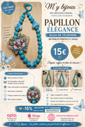 🦋 Bijou de téléphone – Papillon Élégance Bleu Céleste