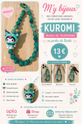Bijou de téléphone Kuromi – Perles de Bodhi