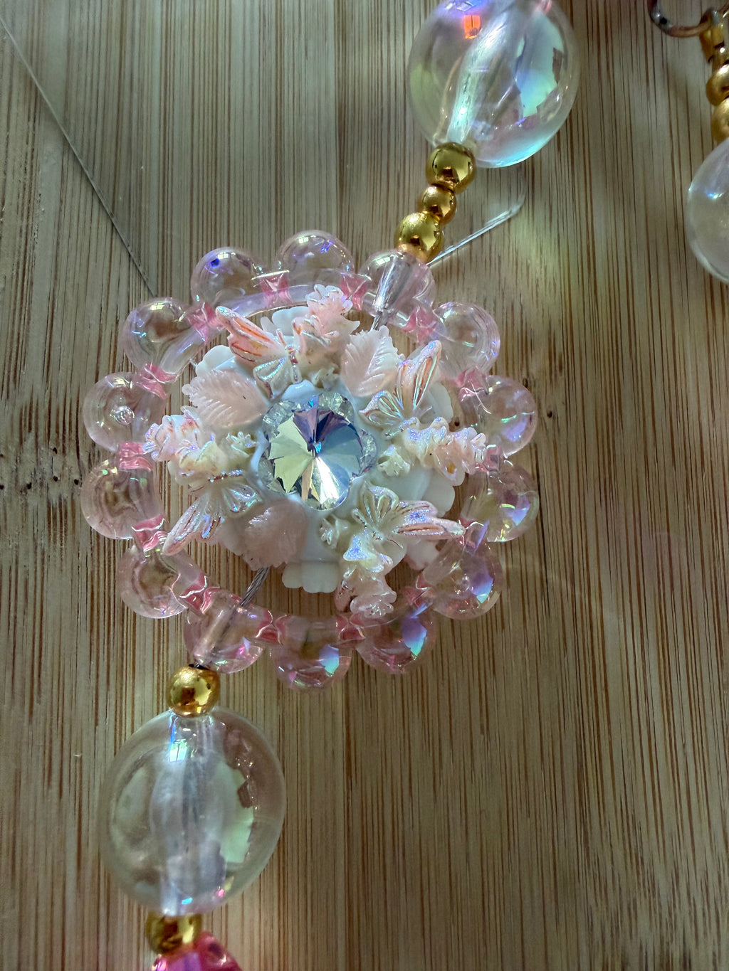Bijou de téléphone – Élégance Rose Cristal