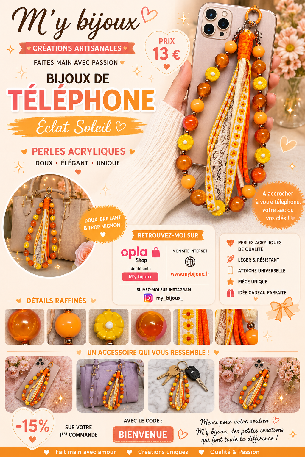 🌼 Bijou de téléphone – Collection