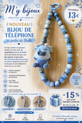 💙 Bijou de téléphone « Douceur Céleste » – Collection Bodhi