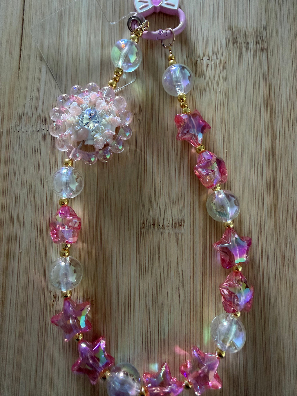 Bijou de téléphone – Élégance Rose Cristal