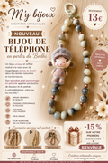 🤍 Bijou de téléphone « Douce Rêverie » – Collection Bodhi