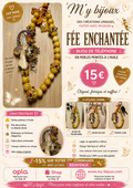 ✨ Fée enchantée – Bijou de téléphone en perles peintes à l’huile