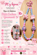 🐷 Bijou de téléphone « Petits Cochons Gourmands »