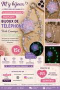 🌹 Bijou de téléphone « Rose Lunaire » 🌹
