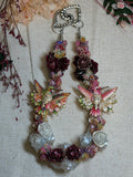 Bijou 2-en-1 Colibris & Fleurs – Bijou de téléphone & bijou de sac