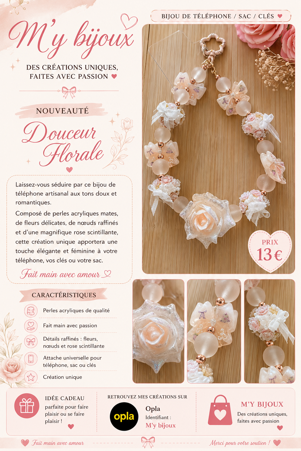 Bijou de téléphone – Douceur Florale